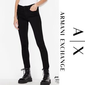 A|X Armani Exchange super skinny fit jeans in stretch Black denim Jeans …
